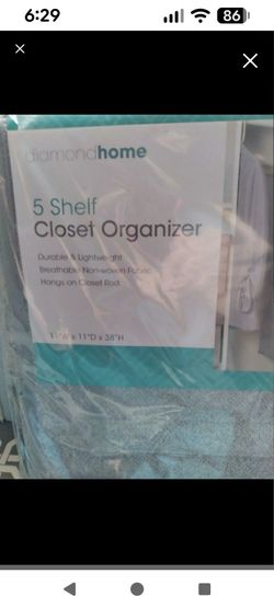 Gray Hanging Fabric Shelf