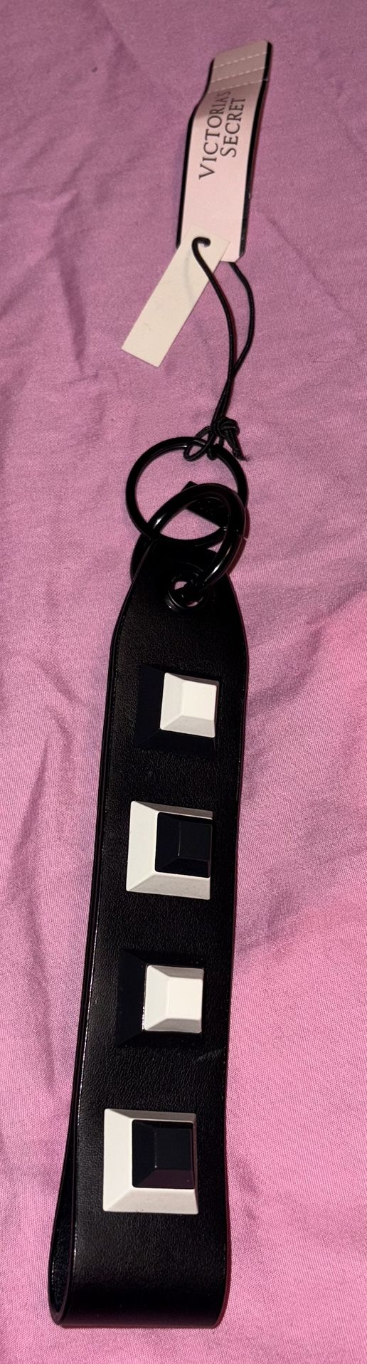 Victoria’s Secret, Black And White Studded Keychain