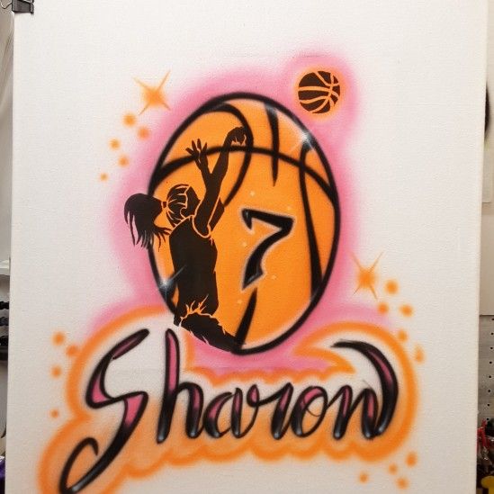 Airbrush T-shirt Design / Basketball 