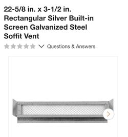 Used Soffit Vents for house, shed, chicken coupe $5 each, 2 available