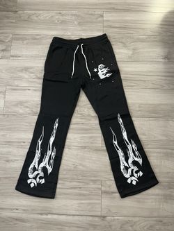 ✨New Hellstar Flared Sweatpants Black