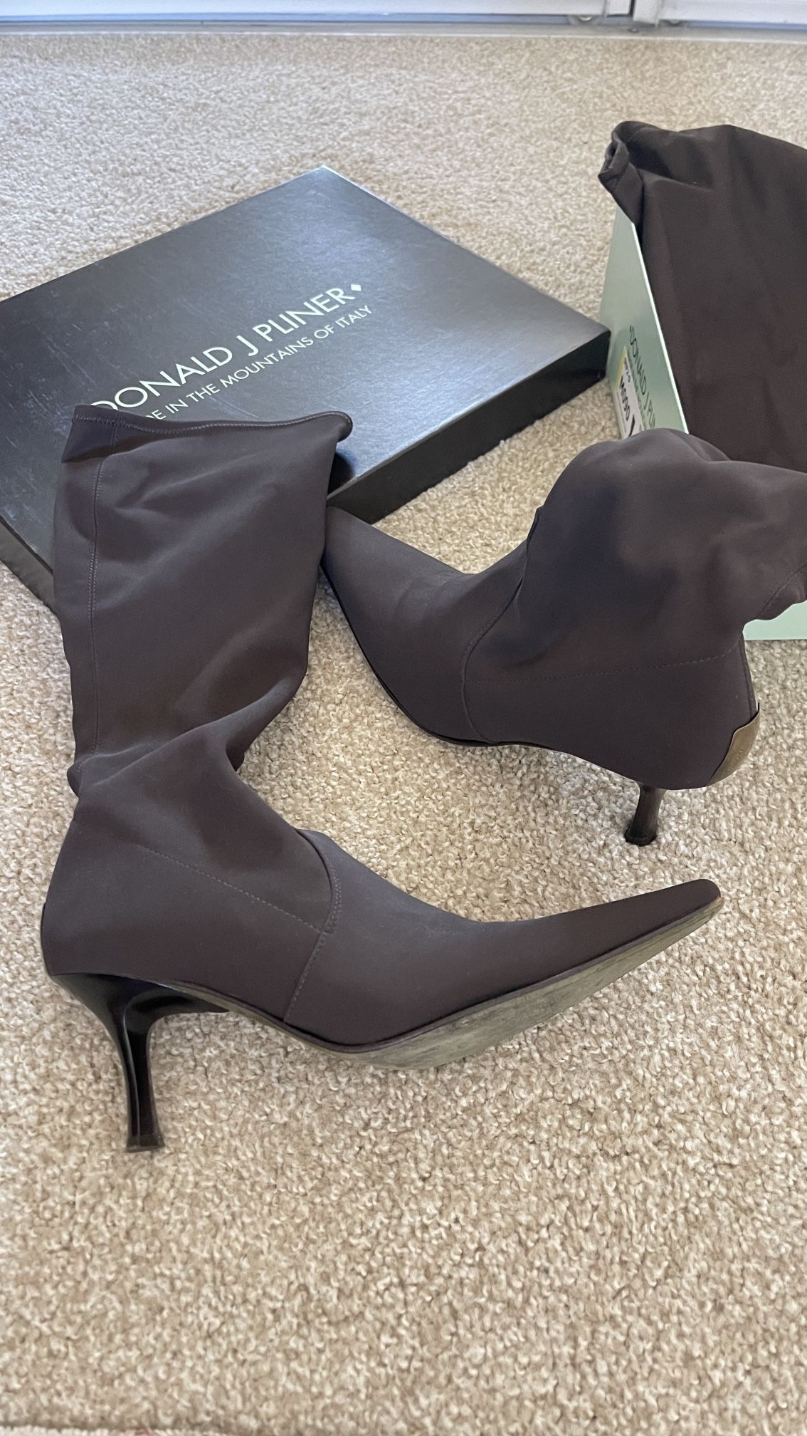 Donald J Pliner Brown Knee Length Boots