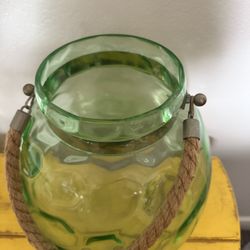 Green Glass Vase 