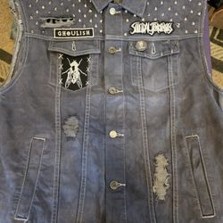 Punk Rock Metal Denim Vest - Suicidal Tendencies 