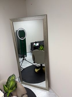 Large Floor Mirror Silver Frame