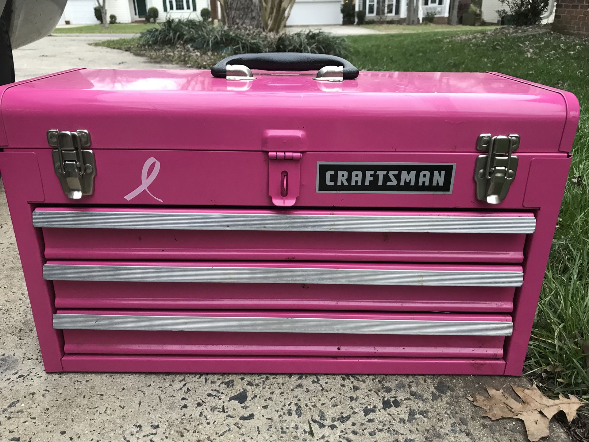 Craftsman pink metal too box