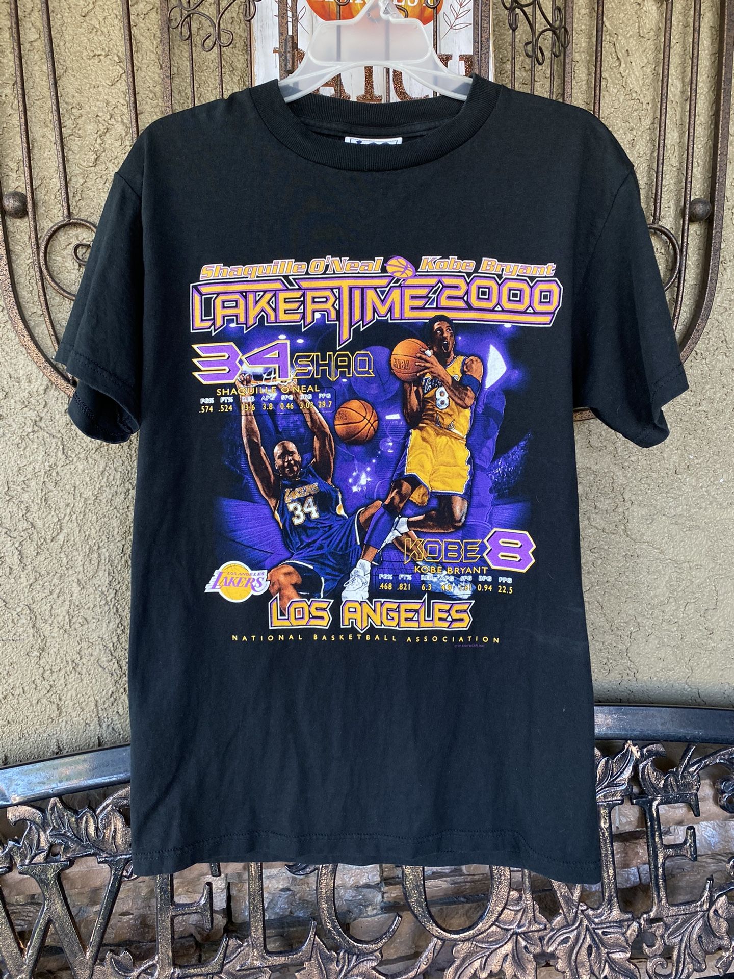 Vintage Lakers Lee Sports Tag 2002 Champions Kobe Shaq T Shirt