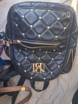 Badgley Mischka Quilted Studded Mini Backpack