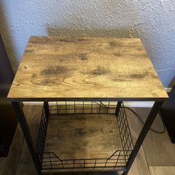 2-Tier Record Player Table w/ Storage