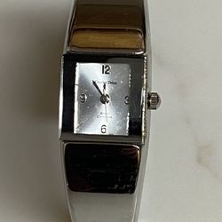 Charles Delon Watch Women Silver Stainless Steel Water Res Gray Battery Quartz