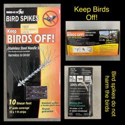 Bird Spikes 🦅 - Keep Birds Off! New In Box 📦 