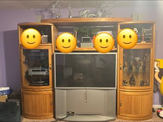 Big Screen TV and Entertainment Center 