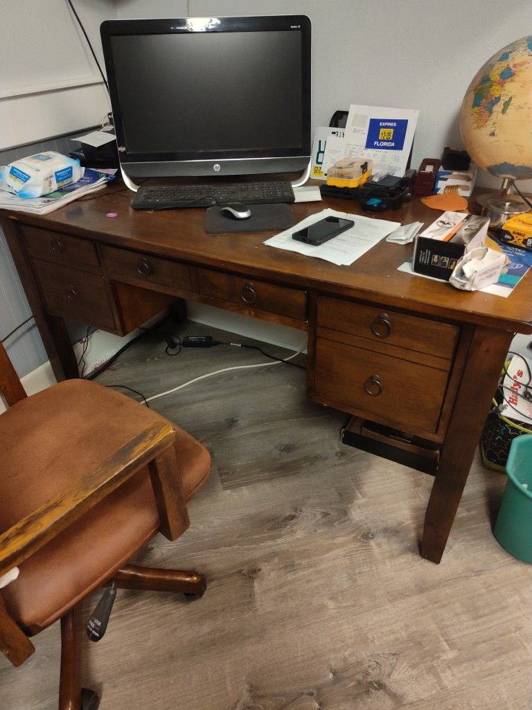 Desk And Filing Cabinet