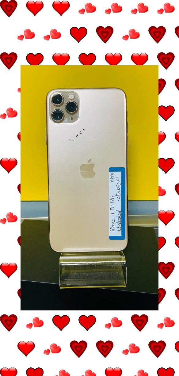 iPhone 11 Pro Max GOLD 64gb Tmobile Metro Att Cricket Finance for 0