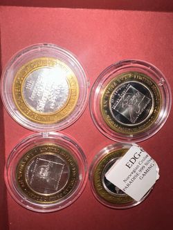 Silver casino coins