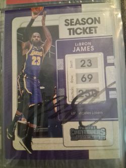 LeBron James authentic autograph card