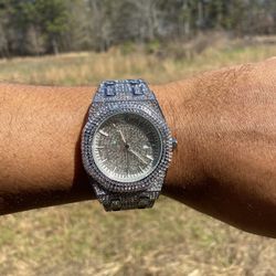 Iced Out Women Men’s Hiphop Cz  Watch