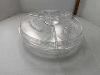 Plastic 3 Compartment Appetizer Ice Tray With Kids 16 Inches