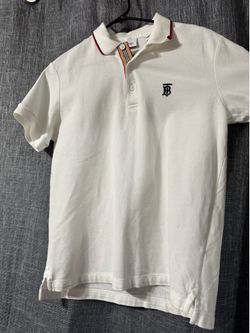 White Burberry polo shirt