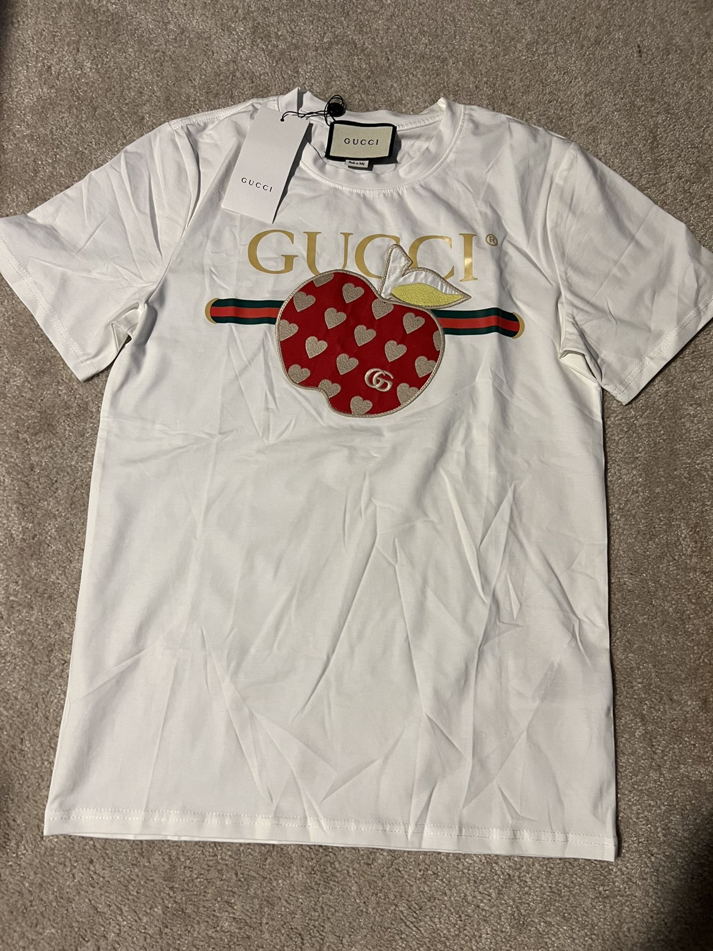 Gucci Shirt Apple Patch Embroidery 