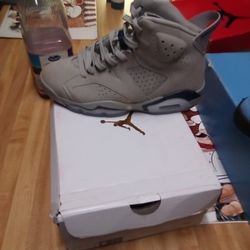 Grey And Dark Blue Jordan Man. Brand New Size 8 For Men's, Women Very Nice 