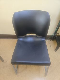 Black Plastic Stackable Office Chair