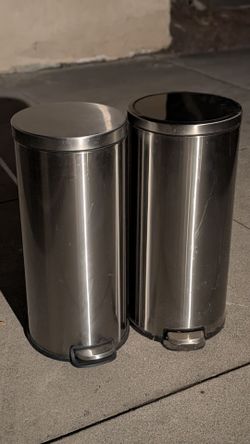 2 Stainless Steel Trash Cans - Will Sell Separately