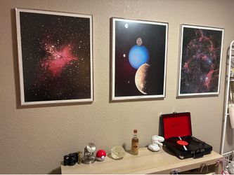 Original Framed Hansen Planetarium Space Posters