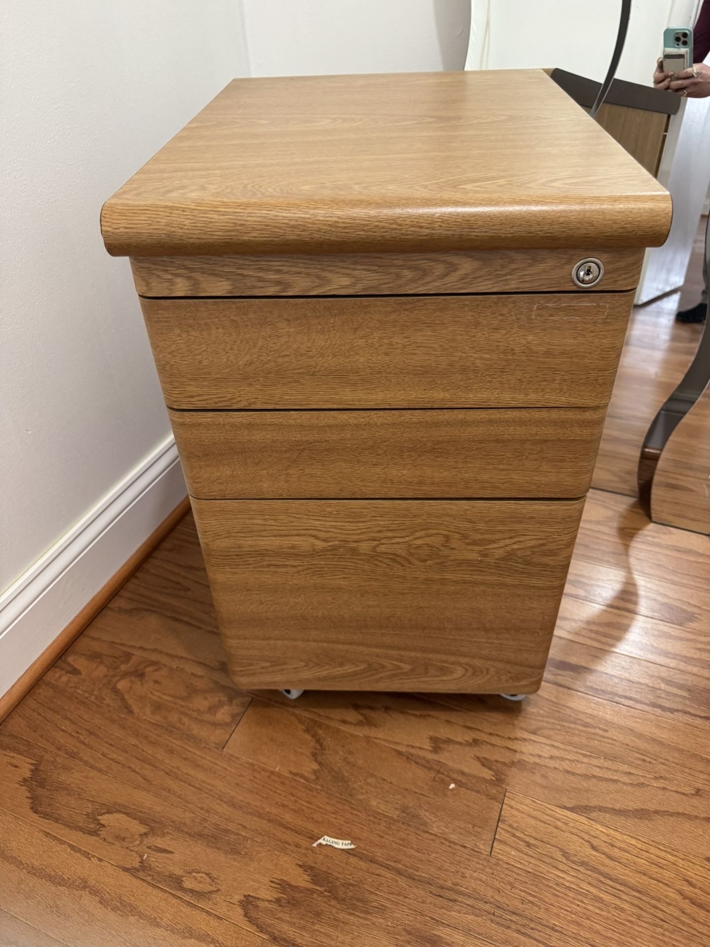 Rolling 3-Drawer Filing Cabinet