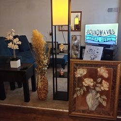 Lamp, Frame, End Table Decorations 