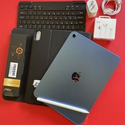 Apple ipad 10th Generation 64GB WiFi + cellular (5G) unlocked with pen, keyboard and accessories 