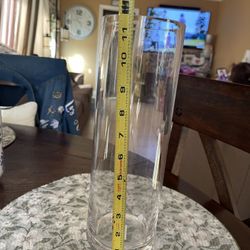 12inch Glass Clear Cylinder Vase