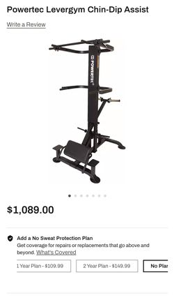 Powertec assisted pull up and dip machine