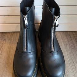 Doc Dr. Martens Black Jetta Zipped Platform Boots Size 13 Brand New