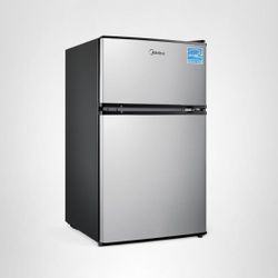 Stainless steel Midea mini-fridge  