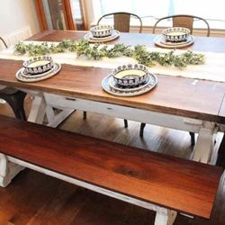 Custom Made Farm Style Dining Tables.