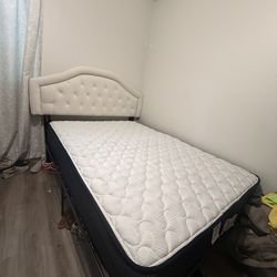 Full size Serta mattress and frame