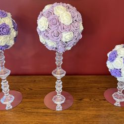 Lavender/White & Purple/White Centerpieces
