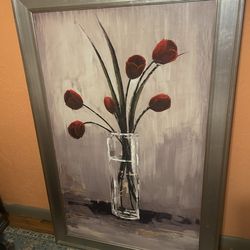 Large Tulip Canvas Picture Beautiful