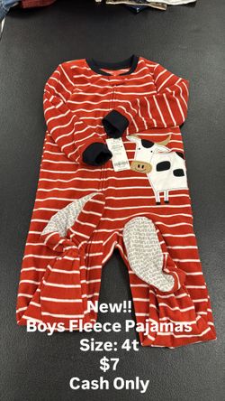 Boys Fleece pajamas- Size 4t