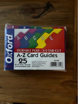 Card guide for indexing