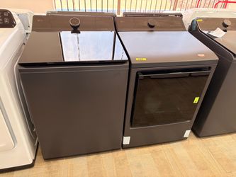 Black LG ultra capacity Washer and electric Dryer!