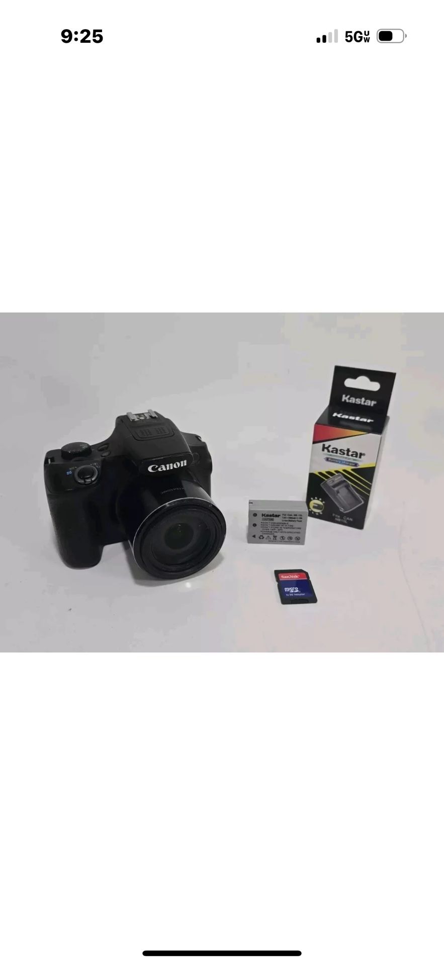 Canon PowerShot SX60 HS 16.1MP 65x Optical Zoom Camera with Battery & Charger