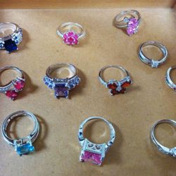 Sterling Silver  Gem Stone Rings