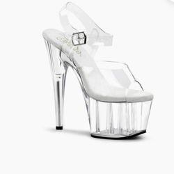 Pleaser stilettos clear size 5 -10