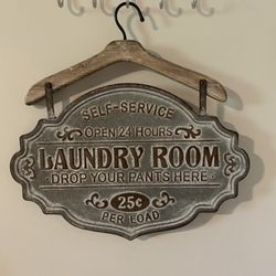 Laundry Room Vintage Decoration Hanger