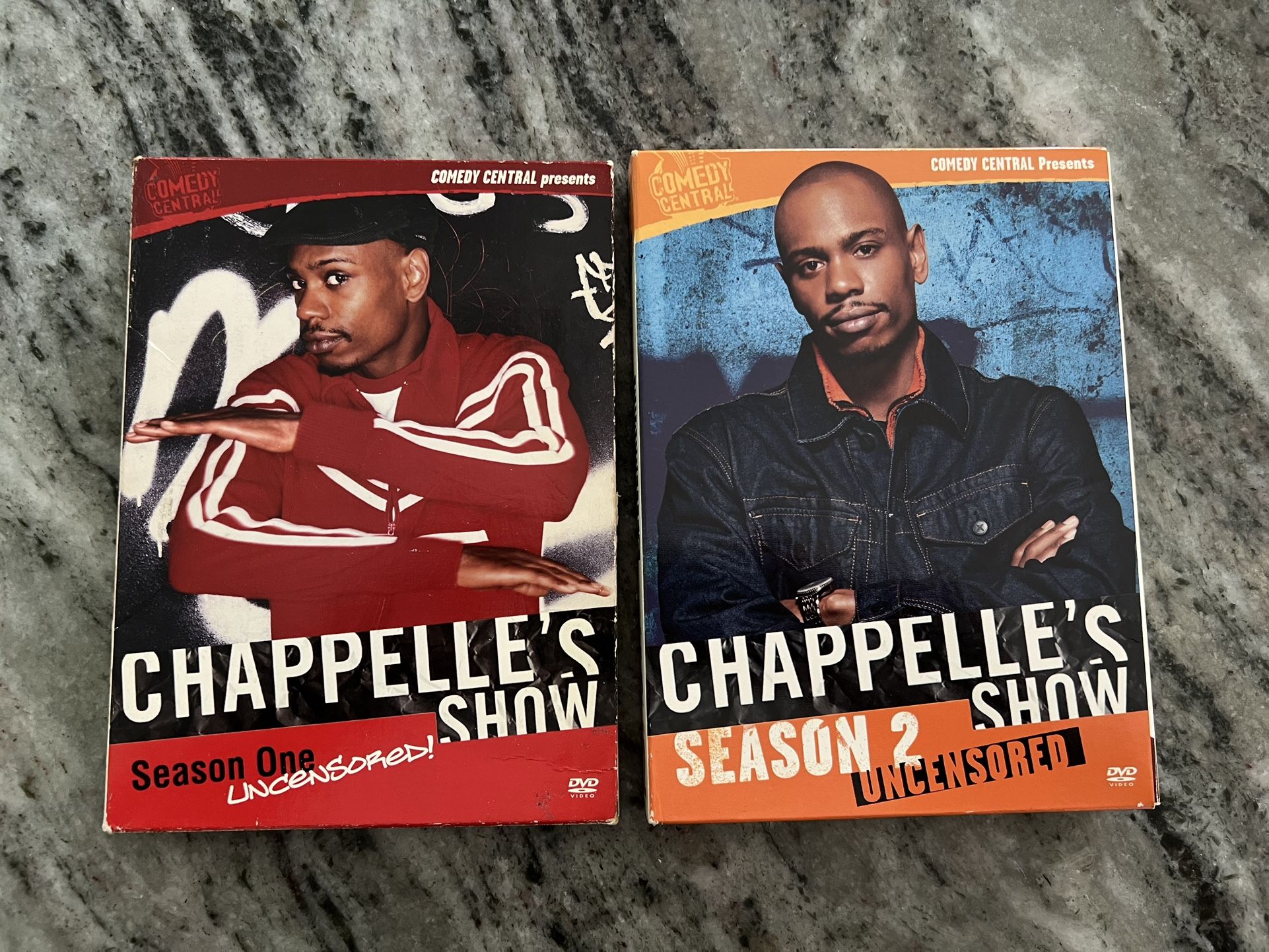 Chappelle’s Show. Season 1 and Season 2. DVDs.