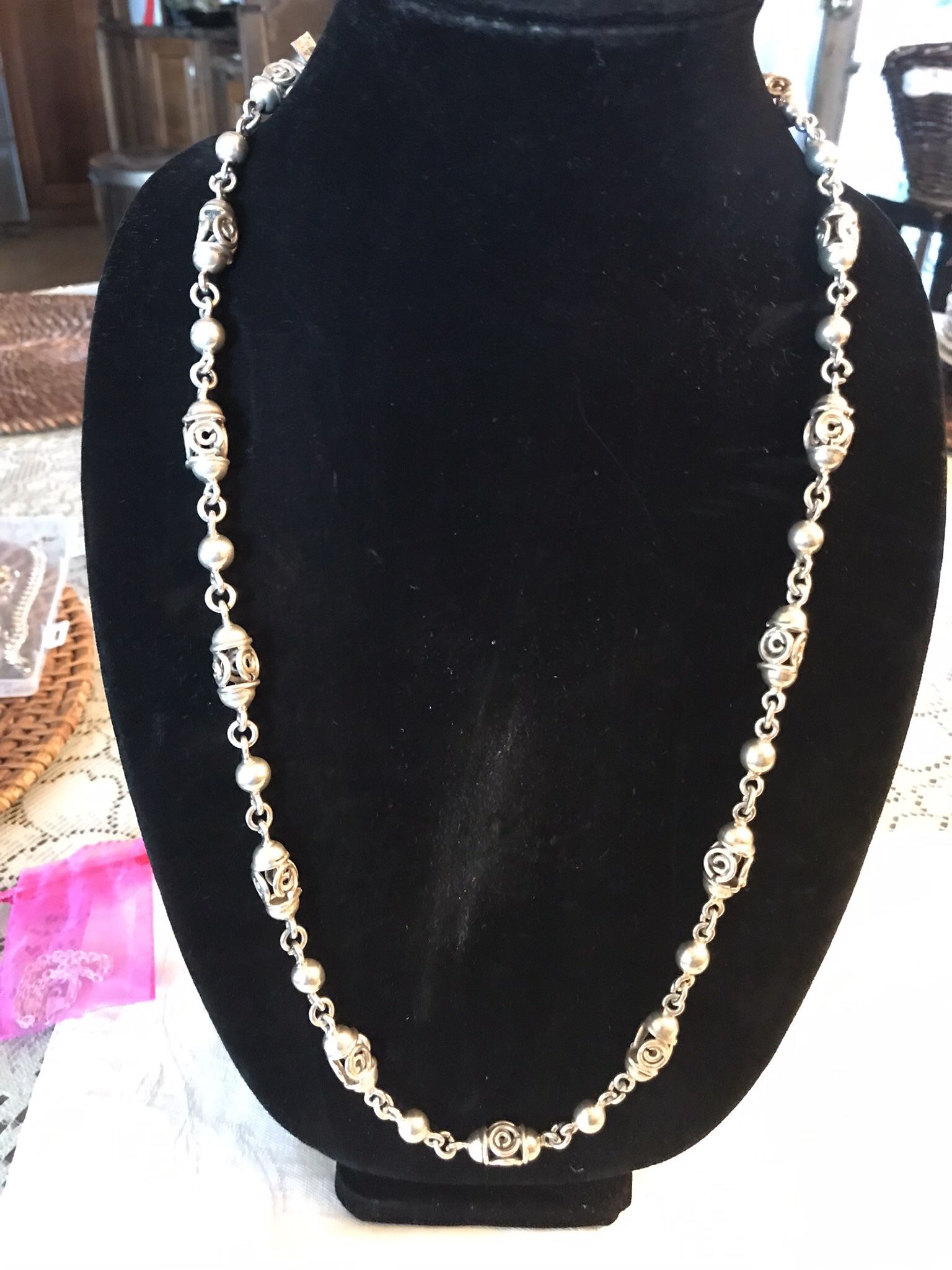 Collar De Plata 925. Decorado. De Mexico.