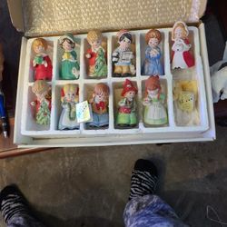 Hand Painted Bisque Bells 1980