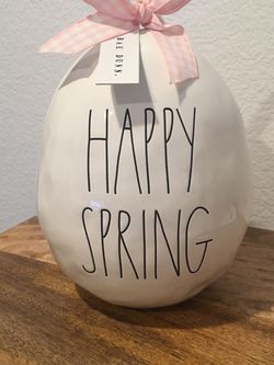Rae Dunn HAPPY SPRING Egg